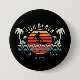 Retro Ewa Beach Ronde Button 7,6 Cm