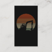 Retro Excavator Boys Toddler Construction Visitekaartje (Voorkant)