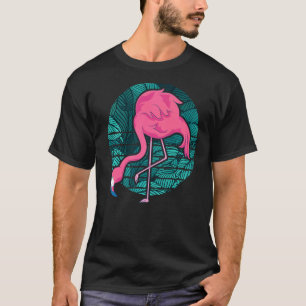 Retro Exotic Animal Bird Lover Tropical Pink Flami T-shirt
