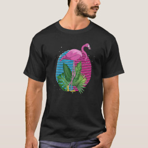 Retro Exotic Dierenvriend Tropical Bird Pink Flami T-shirt