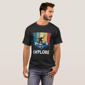 Retro Explore Snowboarden Retro Snowboarder Mannen T-shirt (Voorkant volledig)