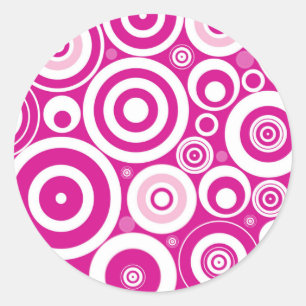 retro-explosie ronde sticker