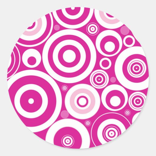 retro-explosie ronde sticker (Voorkant)