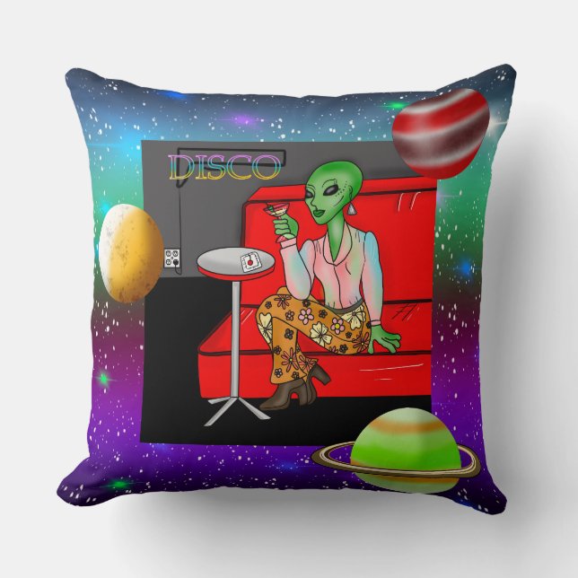 Retro Extraterrestrial uit de jaren zeventig in Di Kussen (Voorkant)