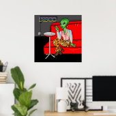 Retro Extraterrestrial uit de jaren zeventig in Di Poster (Thuiskantoor)