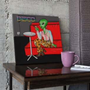 Retro Extraterrestrial uit de jaren zeventig in Di Poster