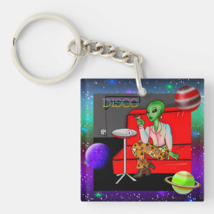 Retro Extraterrestrial uit de jaren zeventig in Di Sleutelhanger