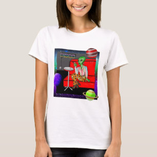 Retro Extraterrestrial uit de jaren zeventig in Di T-shirt
