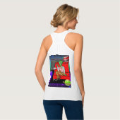 Retro Extraterrestrial uit de jaren zeventig in Di Tanktop (Volledige Achterkant)