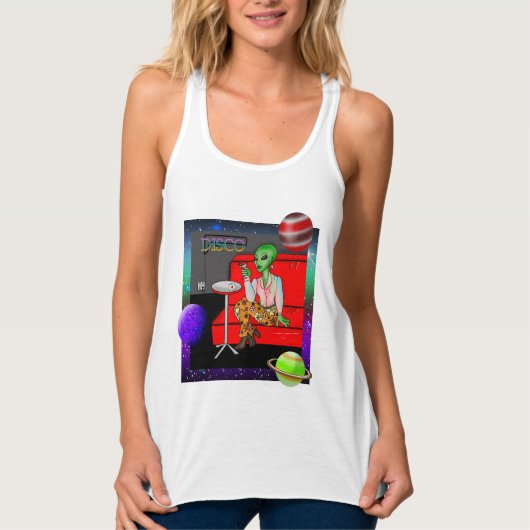 Retro Extraterrestrial uit de jaren zeventig in Di Tanktop (Voorkant)