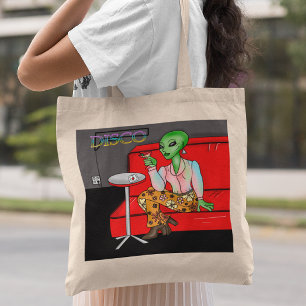 Retro Extraterrestrial uit de jaren zeventig in Di Tote Bag