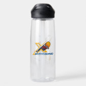 Retro Extreme Sport Skateboarder | 590ml Waterfles (Achterkant)
