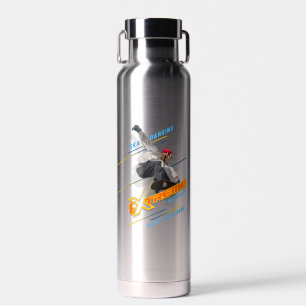 Retro Extreme Sport Skateboarder   Waterfles