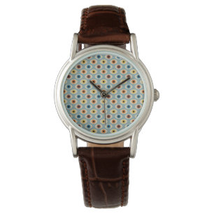 Retro Eye Patroon Horloge