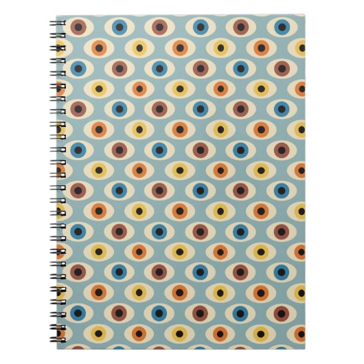 Retro Eye Patroon Notitieboek (Voorkant)