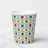 Retro Eye Patroon Papieren Bekers (Achterkant)