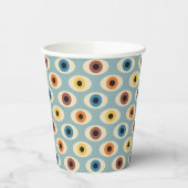 Retro Eye Patroon Papieren Bekers (Links)