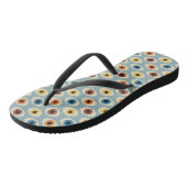 Retro Eye Patroon Teenslippers (Schuin)