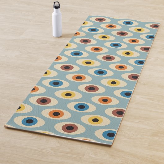Retro Eye Patroon Yogamat (In situ)
