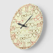 Retro Eyeglass Hipster Grote Klok (Hoek)