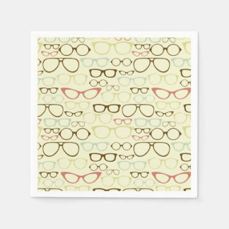 Retro Eyeglass Hipster Servetten