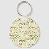 Retro Eyeglass Hipster Sleutelhanger (Achterkant)