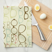 Retro Eyeglass Hipster Theedoek (Quarter Fold)