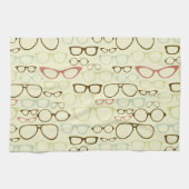 Retro Eyeglass Hipster Theedoek (Horizontaal)