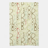 Retro Eyeglass Hipster Theedoek (Verticaal)