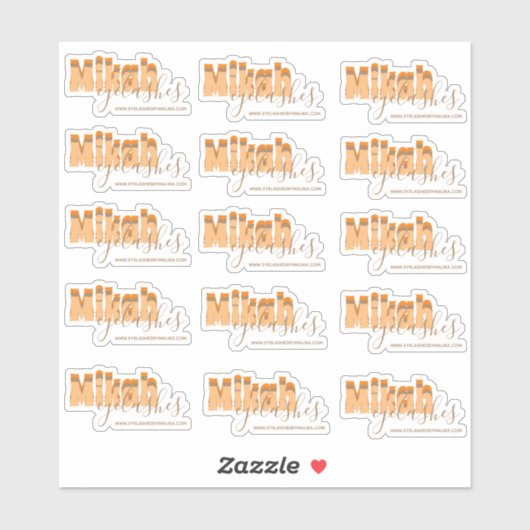 Retro Eyelashes Business Owner Clear Labels (Vel)