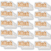 Retro Eyelashes Business Owner Clear Labels (Voorkant)