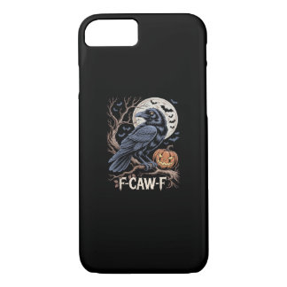 Retro F-Caw-F Bird Crow Funny Crow Bird Cawing Gru iPhone 8/7 Hoesje