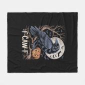Retro F-Caw-F Bird Crow Funny Crow Bird Cawing Gru Fleece Deken (Voorkant (Horizontaal))