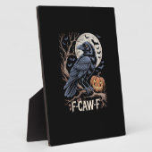 Retro F-Caw-F Bird Crow Funny Crow Bird Cawing Gru Fotoplaat (Zijkant)