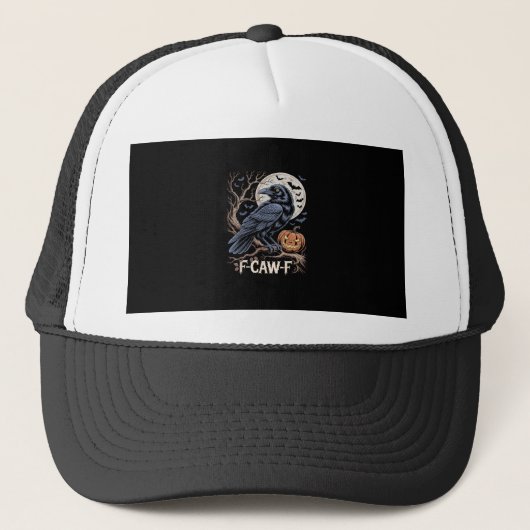 Retro F-Caw-F Bird Crow Funny Crow Bird Cawing Gru Trucker Pet (Voorkant)