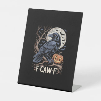 Retro F-Caw-F Vogel Kraai Grappige Kraai Vogel Kri Reclamebord Met Voetstuk