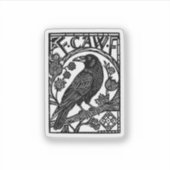 Retro F Kraai F Kraai Grappige Uitdrukking Meme On Sticker (Voorkant)