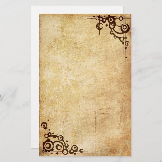 retro-fabriek briefpapier (Voorkant / Achterkant)