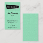 Retro-Fabulair verticaal Visitekaartje (Voorkant / Achterkant)