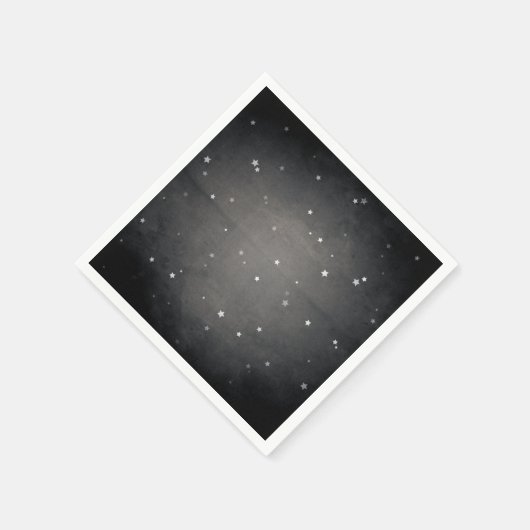 Retro  Faded Black en White Stars Party Servet (Hoek)