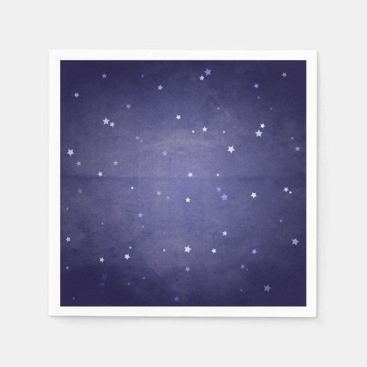 Retro Faded Blue en White Stars Party Servetten (Voorkant)