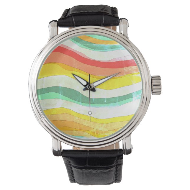 Retro Faded Let van 1970 Horloge (Voorkant)