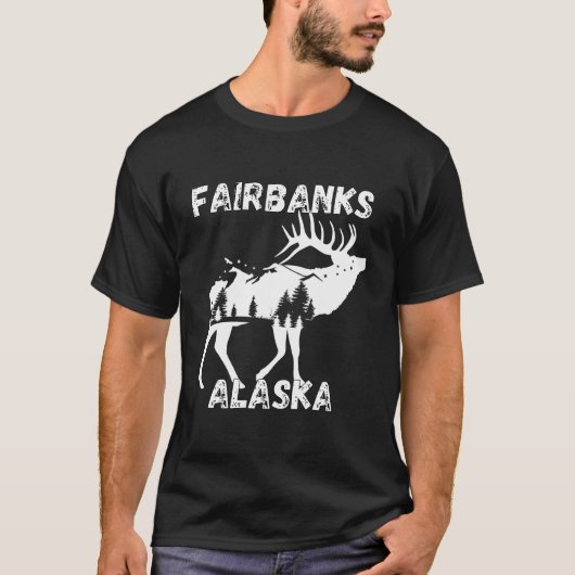 Retro Fairbanks Alaska Kleding Souvenir T-shirt (Voorkant)