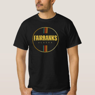 Retro  Fairbanks City Alaska State 70s AK T-shirt