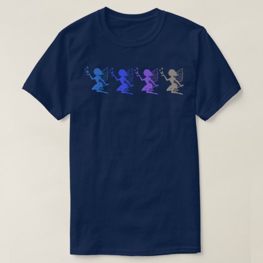 Retro Fairy Fairy Silhouette Pegasus Anima T-shirt (Design voorkant)