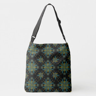 Retro Fairy Stars Zwarte Crossbody Bag Tas