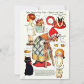 Retro Fairy Tale Halloween 🎃 papierdollars Bedankkaart (Voorkant)