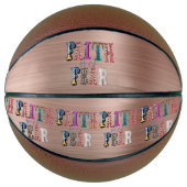 Retro Faith over angst Basketbal (Voorkant)