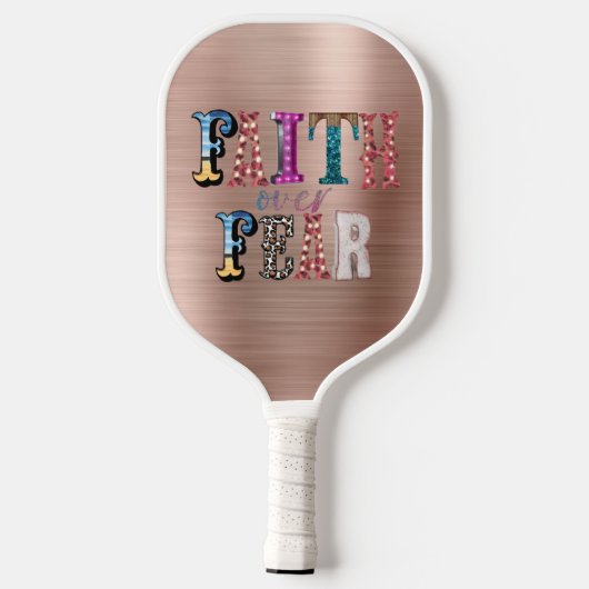 Retro Faith over angst Pickleball Paddle (Achterkant)