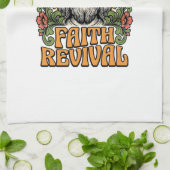 Retro Faith Revival Christelijke Gravure Vector Theedoek (Gevouwen)
